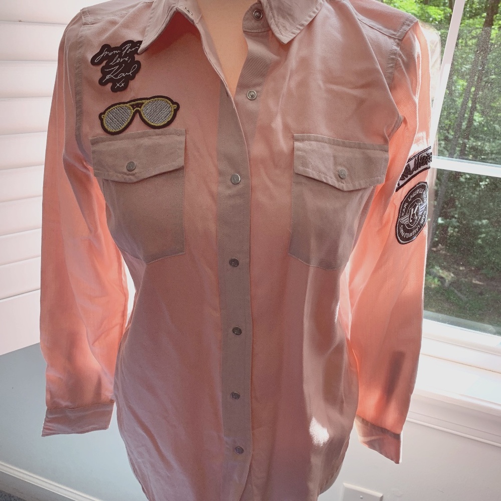 Karl Lagerfeld Button-up Blouse Size Small